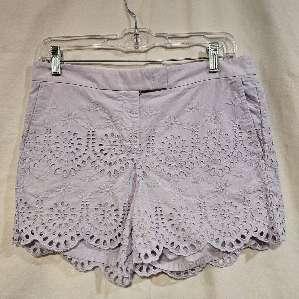 💜 Ann Taylor Lavender Eyelet Women Shorts